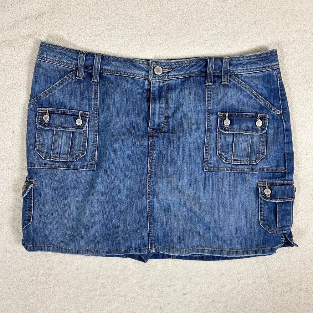 Faded Glory Y2K Denim Mini Skirt
